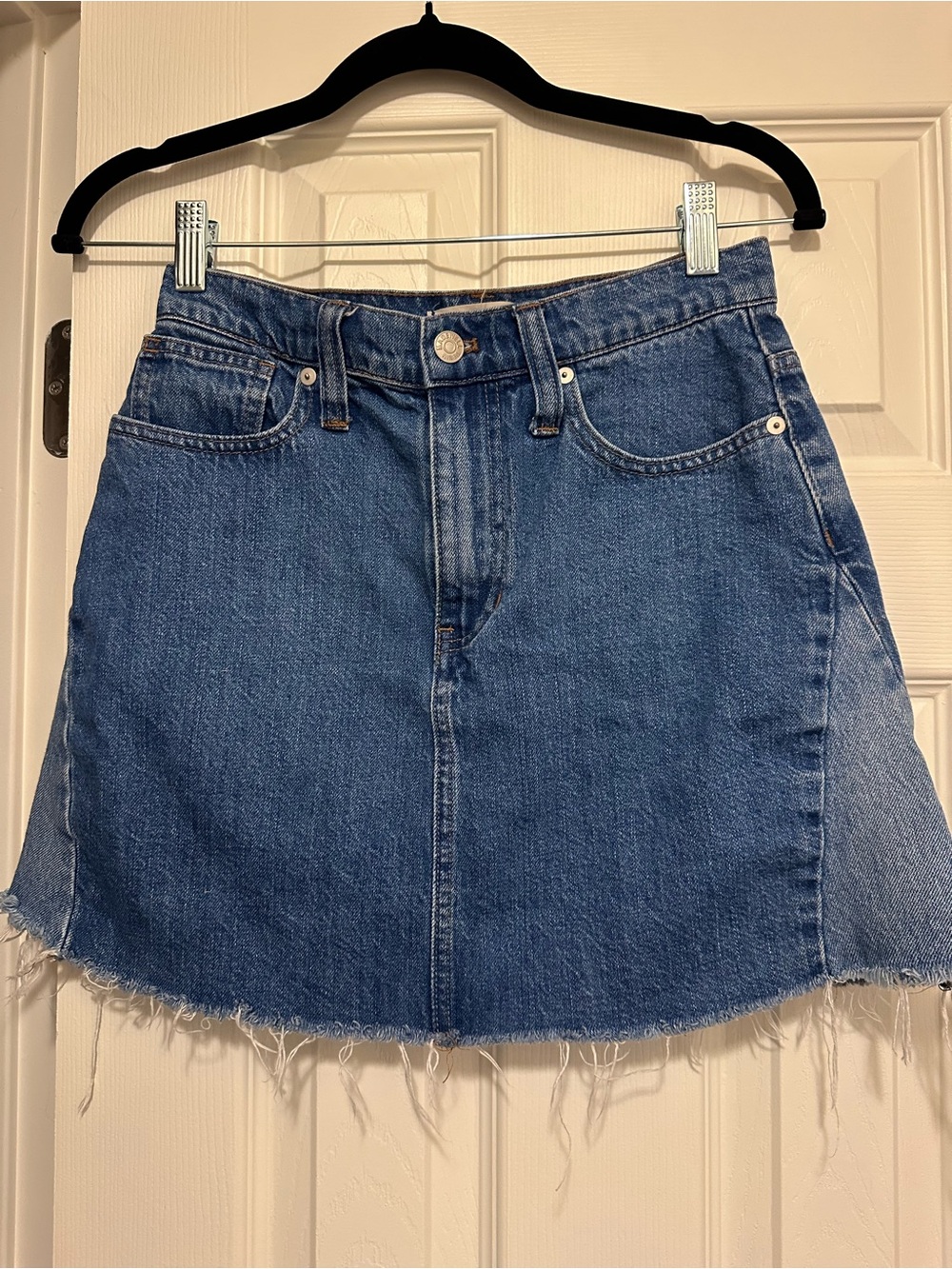 Madewell Denim A-Line Mini Skirt - Blue